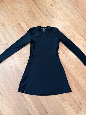Stack Black Long-Sleeve Tennis Dress w/ Shorts